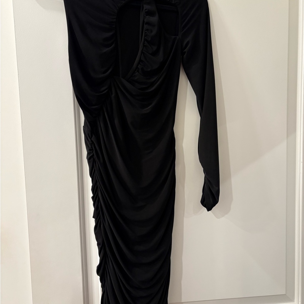 Elegant Black Long Sleeve Dress